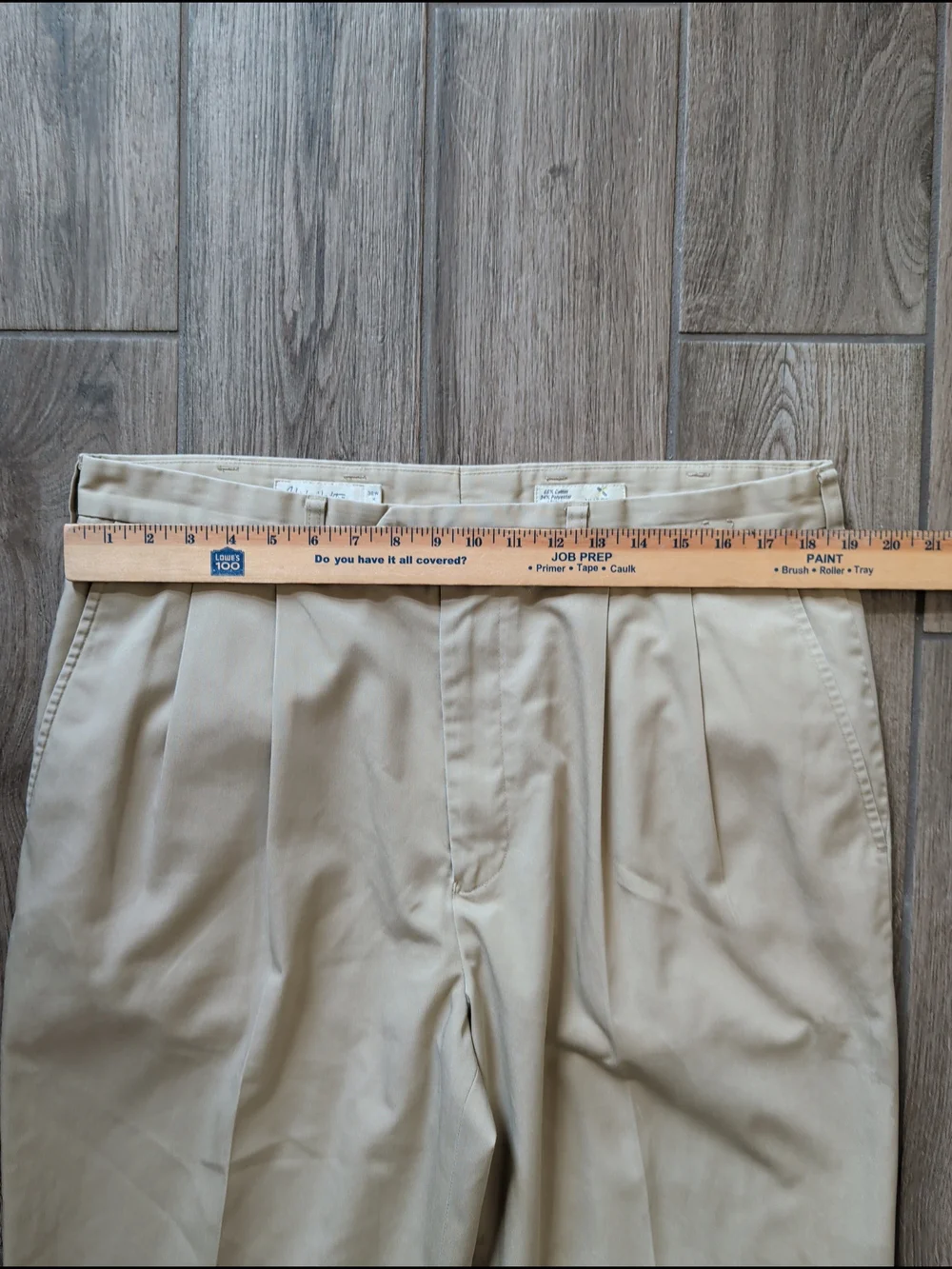 John W. Nordstrom Beige Pleated Cuffed Chinos  38x36